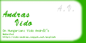 andras vido business card